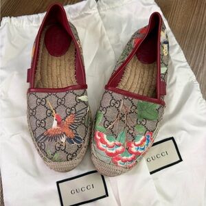 Gucci Women's Multicolor Bird and Floral Espadrilles